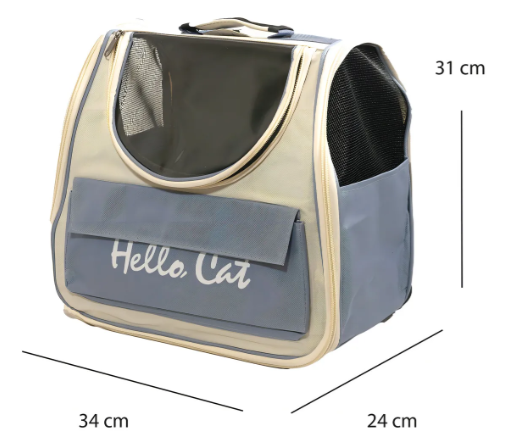 MOCHILA TRANSPORTADORA "HELLO CAT"