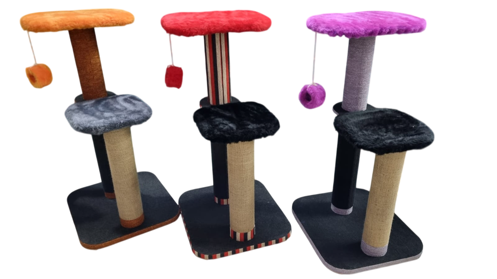 RASCADOR DOBLE PLATAFORMA CON JUGUETE (013)