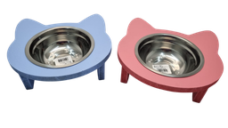 [3784] COMEDERO GATITO COLORES SIMPLE CHICO