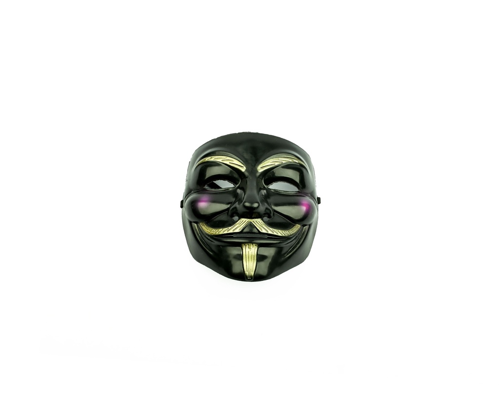 MASCARA ANONIMUS NEGRA RIGIDA x1 FB224146