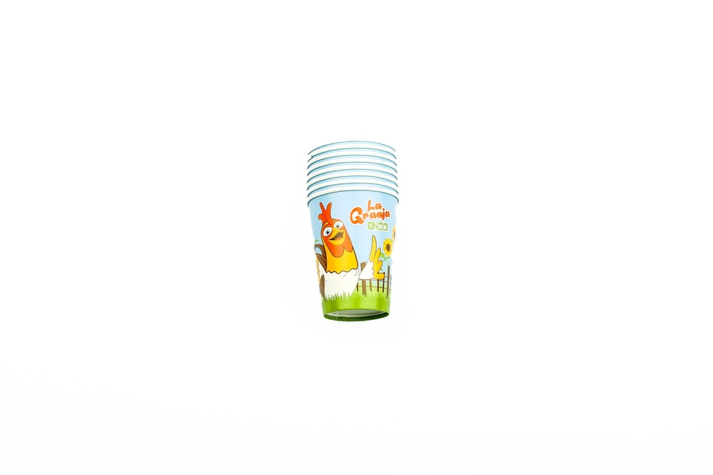 VASO DE  POLIPAPEL LA GRANJA DE ZENON x8  C.O