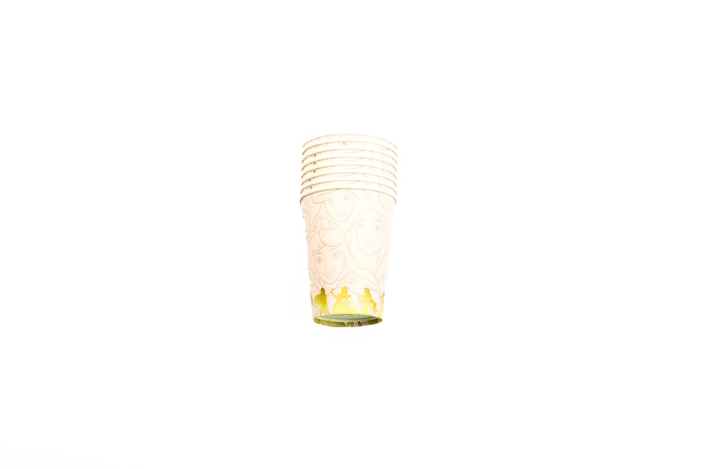 VASO DE POLIPAPEL PRINCESAS DE DISNEY x8 C.O