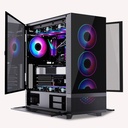 Gabinete TALIUS Thanatos Full Tower 9 Fans All Vidrio Templado + Mesh